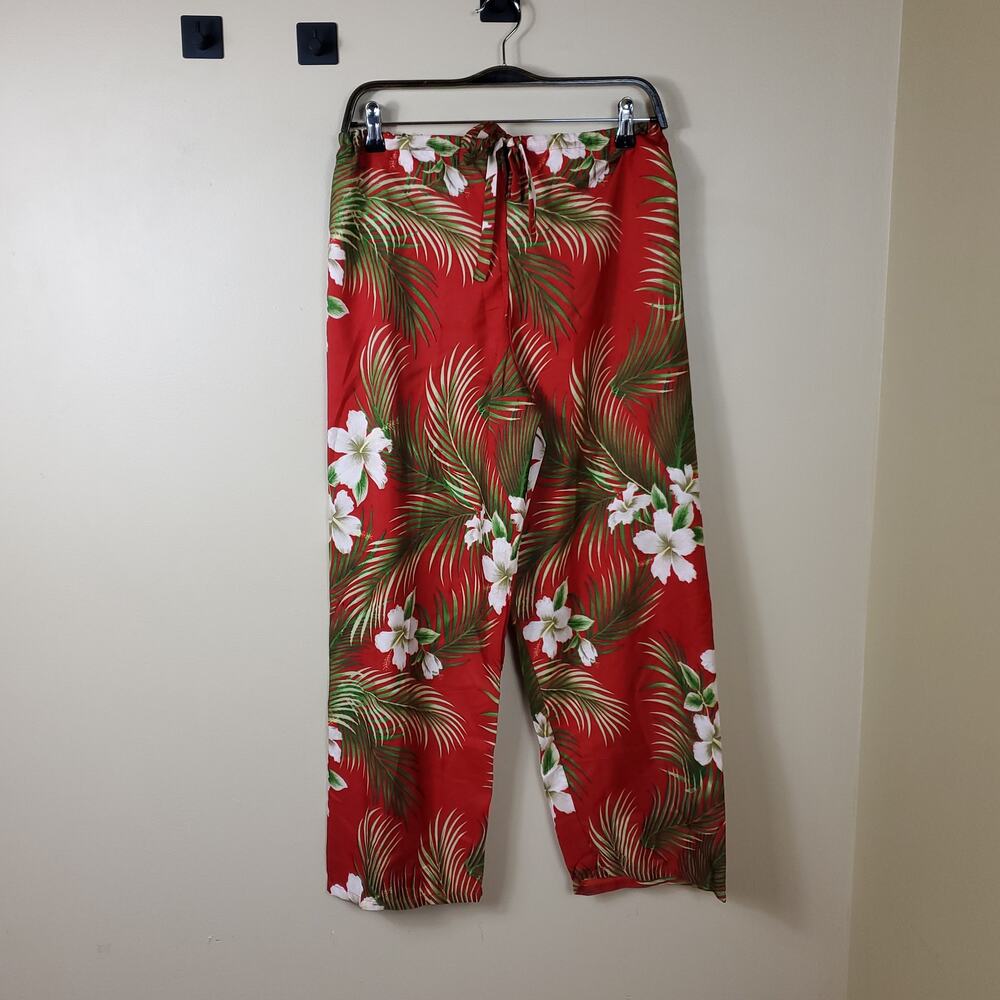 Barefoot Attitude Tropical Tie Waist Pant Size S
